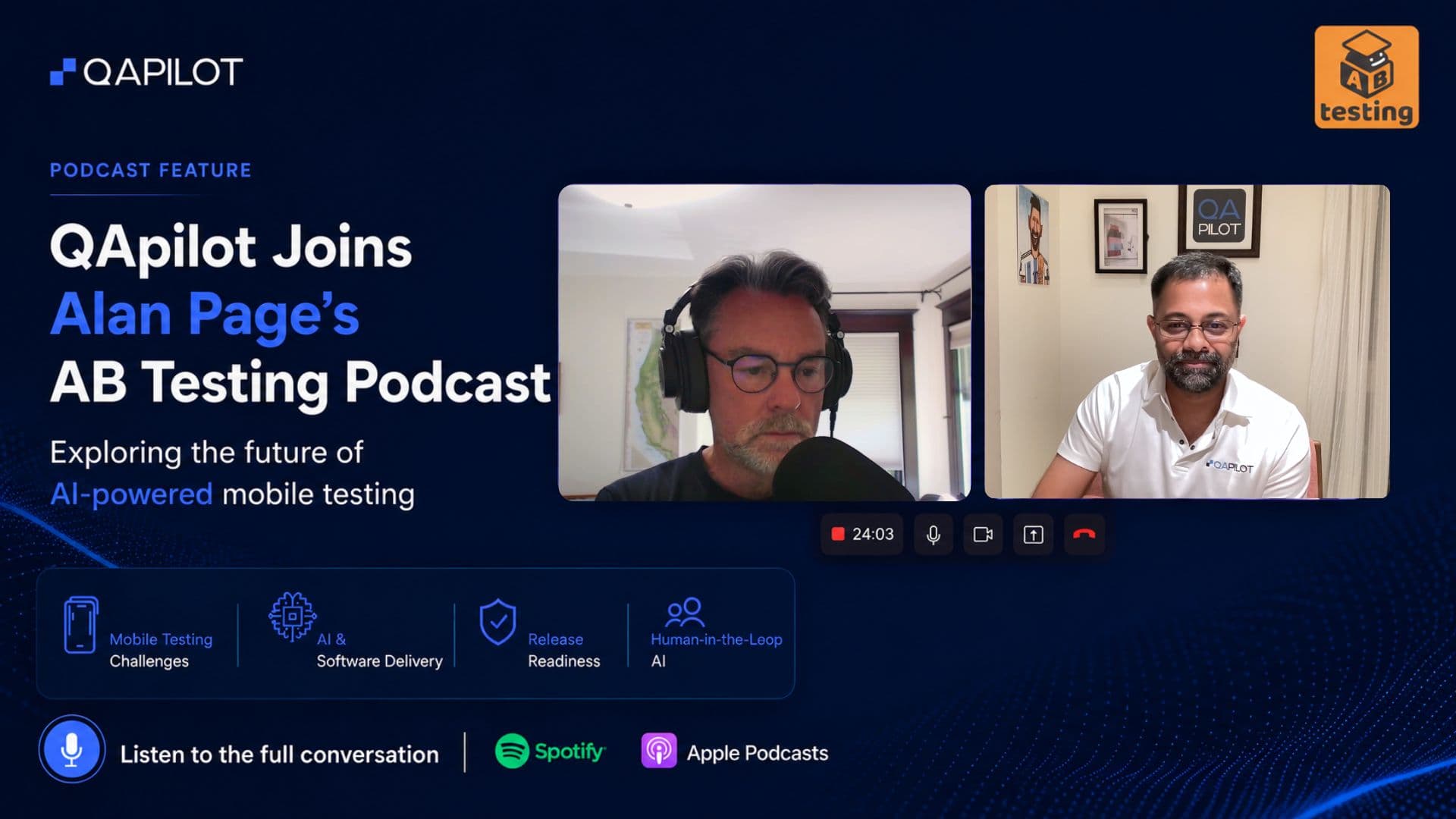 QApilot Joins Alan Page's AB Testing Podcast to Discuss the Future of AI-Powered Mobile Testing - QApilot